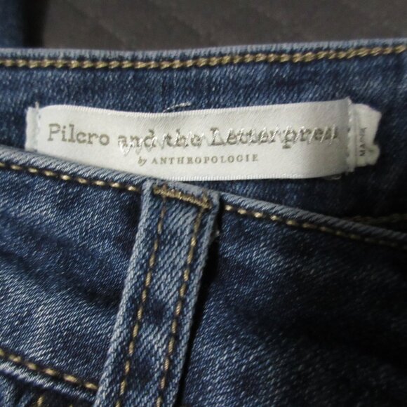 Anthropologie Pilcro Letterpress High Rise Curvy Skinny Jeans 27 - Picture 7 of 14